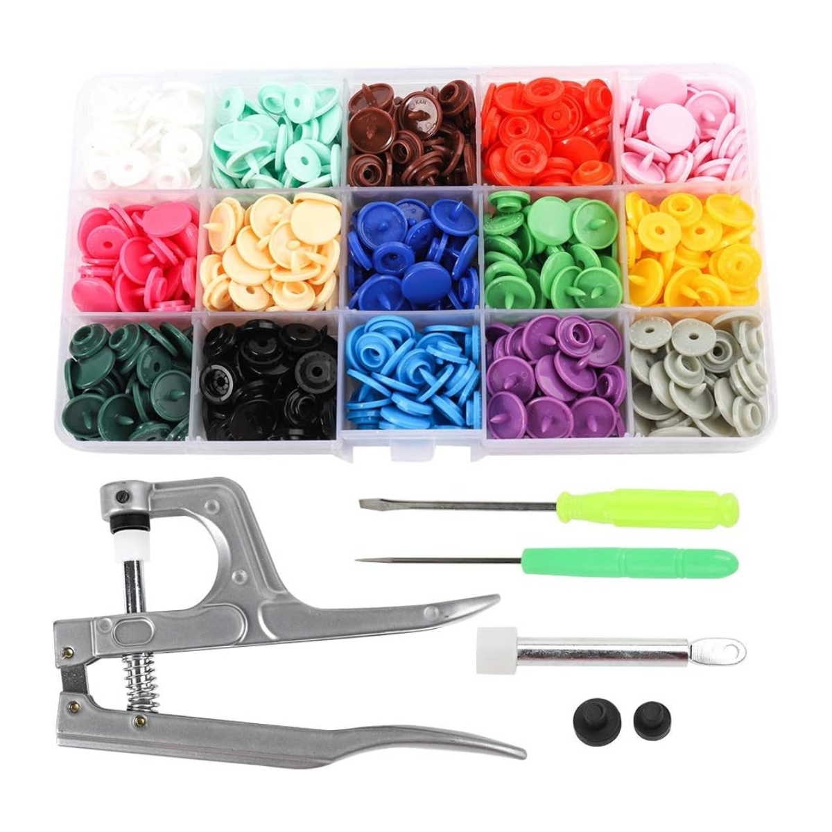 Kit de botones a presión + alicate